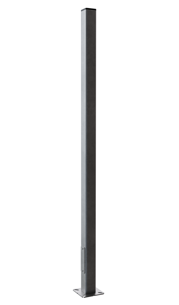 Square straight pole 3 ft. SQS OD 4x4 (Galvanized steel)
